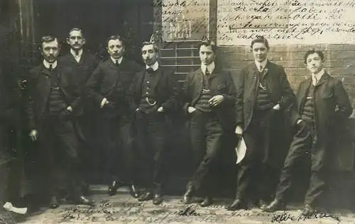 France real photo social history memory postcard elegant gentlemen picture