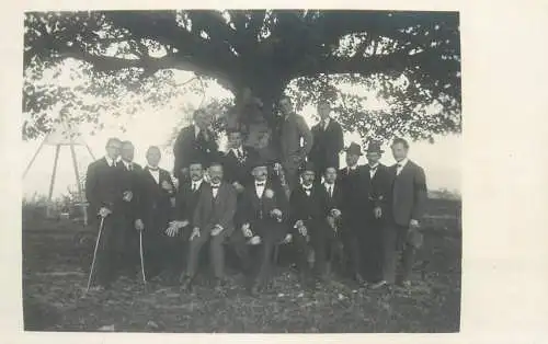 real photo social history memory post card elegant gentlemen picture