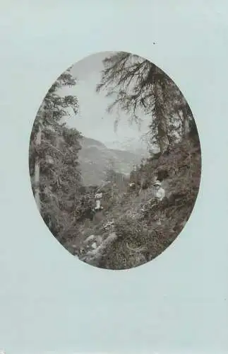 real photo social history memory 1909 postcard picturesque mountain scenery hiking tourist types
