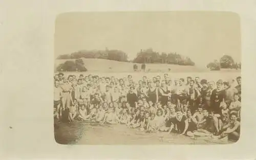 real photo social history post card group picture
