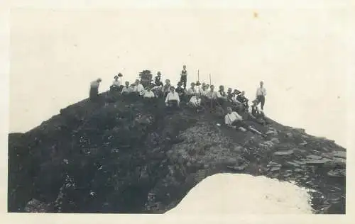mountain scenery children types group picture real photo post card