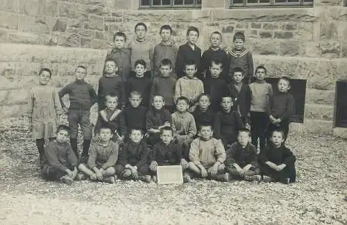 school children types group picture real photo memory post card