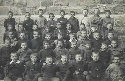 school children types group picture real photo memory postcard