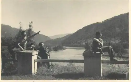 picturesque mountain river landscape tourist types and scenes social history real photo memory postcard