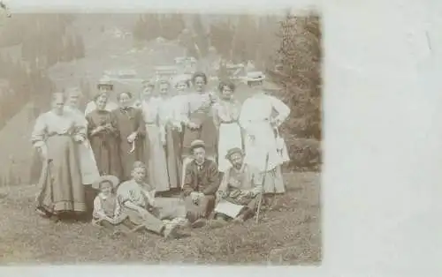 tourist types group photo social history real photo memory postcard
