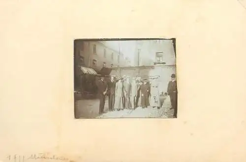 Social history real photo 1911 postcard elegant men and women group picture
