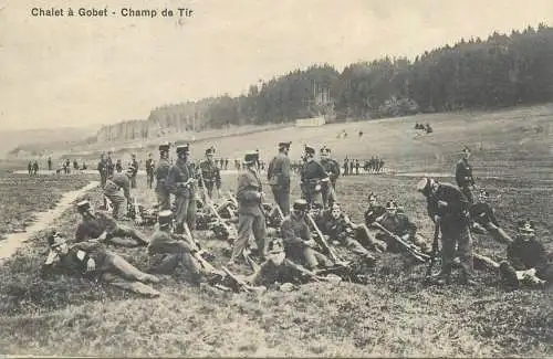Armee Suisse chalet a Gobet champ de tir