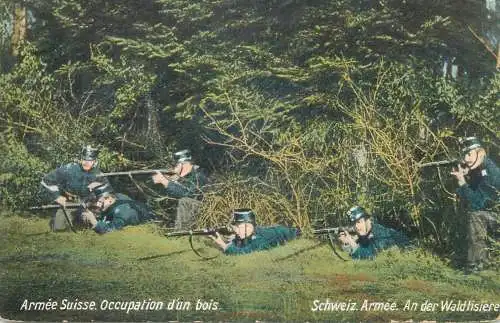 Swiss army occupation d`un bois war 1914/18 border guards regimental monouvre