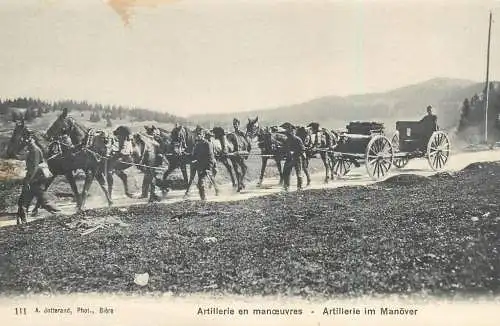 Swiss army Schweizer armee suisse war 1914/18 artillerie im Manover