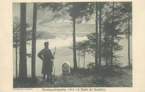 Swiss army 1914 - 15 border guard poste de frontiere