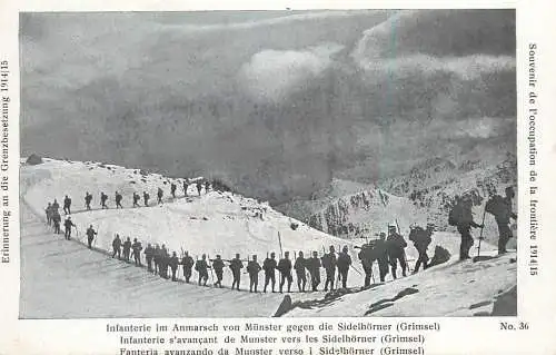 Swiss infantry border guards occupation de la frontiere 1914/15