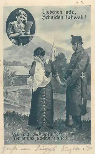 Swiss military Schweizer armee Liebchen ade, Scheiden tut weh ! 1916