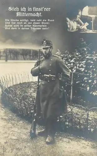 Swiss military soldier lover greetings war 1914-1918 postcard