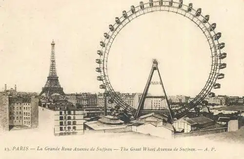 Paris la grande roue avenue de Suffren cpa
