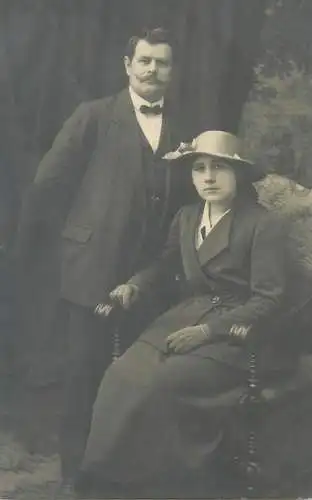 charming, elegant lovers couple Postcard