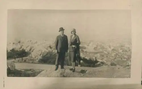 Post card charming, elegant couple
