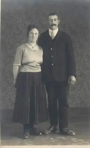 Postcard couple real photo 1922