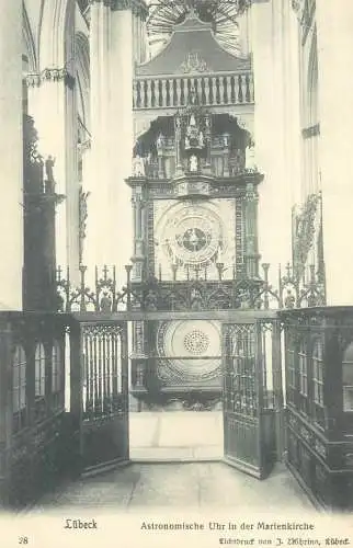 Lübeck Astronomische Uhr in der Marienkirche astronomical clock