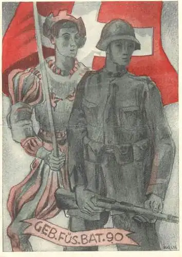 Swiss patriotic 1940 Postkarte fur unsere Soldatenfursorge