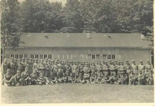 Swiss military regimental group photo postcard