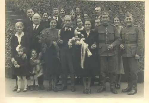 Swiss military & family social history photo postcard