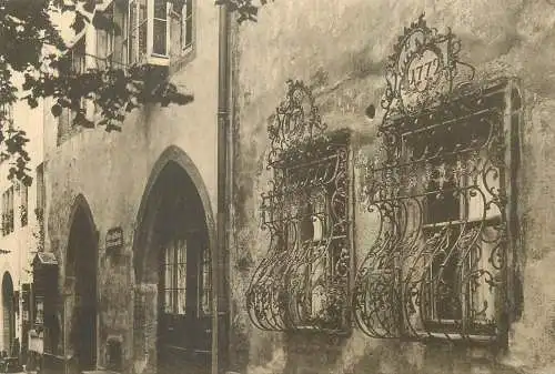 Rothenburg ob der Tauber Schmiedekunstgitter am Hause Herrnstrasse 19