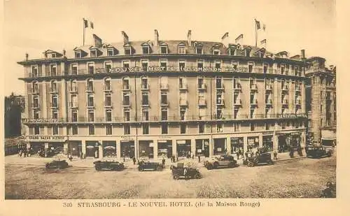 Cpa Strasbourg Le Nouvel Hotel de la Maison Rouge