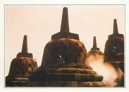 Postcard Indonesia Java Borobodur Temple