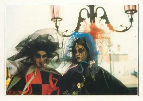 Postcard Italy Venezia Carnival scene typical costumes