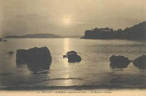 cpa Toulon coucher de soleil 1925
