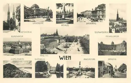 Postcard Austria Wien multi view