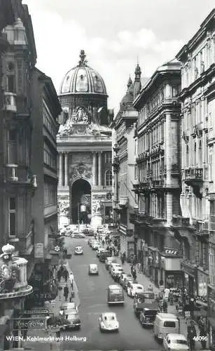 Post card Austria Wien Kohlmarkt mit Hofburg street view