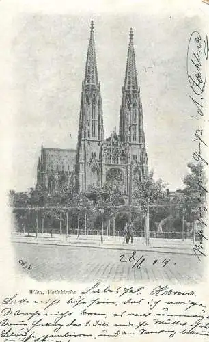 Postcard Austria Wien Votivkirche