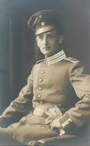 German military uniform Worl War 1915 studio photo Martin Herzfeld Dresden