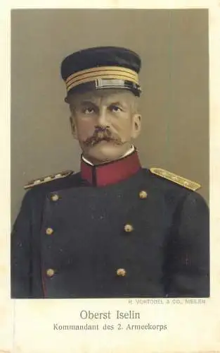 Switzerland military characters swiss army Oberst Iselin commandant