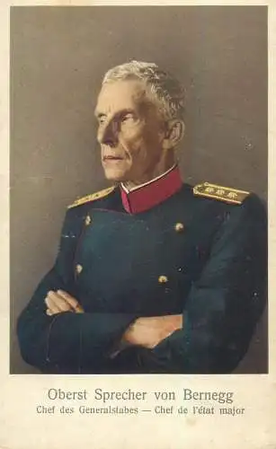 Switzerland military characters swiss army Oberst Sprecher von Bernegg chef des Generalstabes