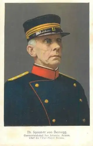 Swiss army Th. Sprecher von Bernegg - Generalstabchef der schweizer Armee