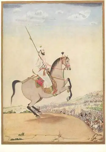 Postcard India general Sha'isteh Khan portrait Mihr Tschand illustration