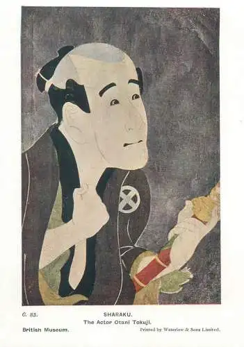 Post card the Actor Otani Tokuji Sharaku illustration