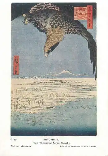 Postcard Ten thousand acres Susaki Hiroshige illustration