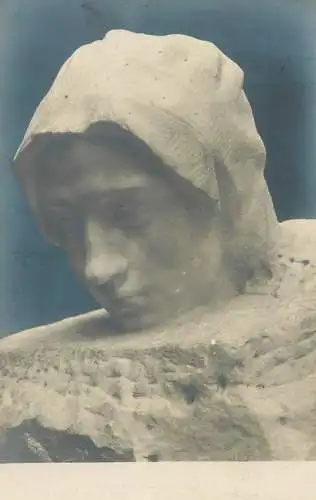 La Pensee Auguste Rodin detail sculpture Fine arts Post card