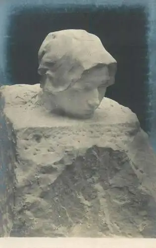 Fine arts Post card La Pensee Auguste Rodin detail sculpture