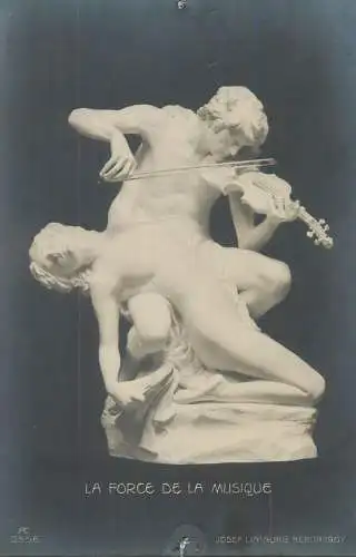 Fine arts Postcard La Force de la musique Joseph Limburg sculpture 1907