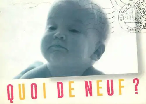 Quoi de Neuf Postcard funny children types toddler photo