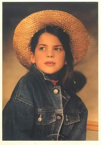 Postcard beautiful young girl picture