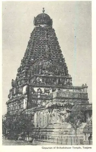 India Gopuram of Brihadishwar Temple Tanjore