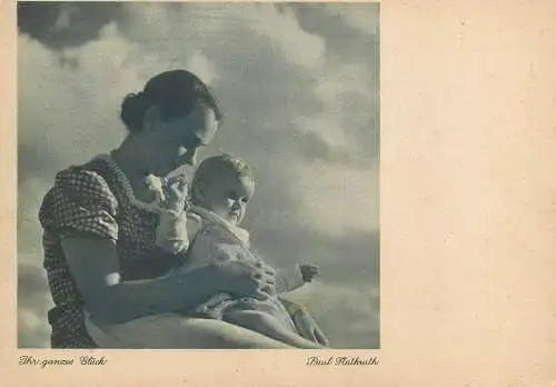 Postcard mother and her child Paul Mathrath photo