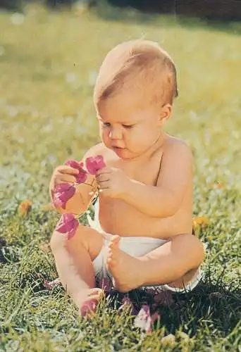 Postcard children types toddler outdoor scenery photo