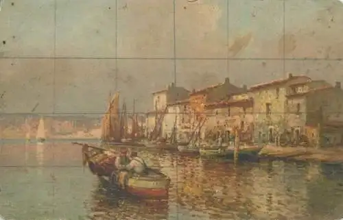 Landscape with boats
