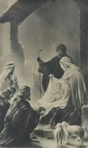 Holy Family 1949 postcard